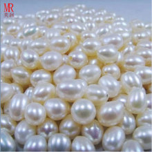 10-11mm Arroz / forma oval Perlas flojas de agua dulce