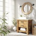 Decorative Wood Farmhouse Wall Mirror