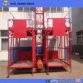 Alzamiento de material de jaula doble Ss100 / 100 1ton para construcción