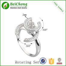 Manufactory Price Diamond Double C Finger Rings Of Jewelry