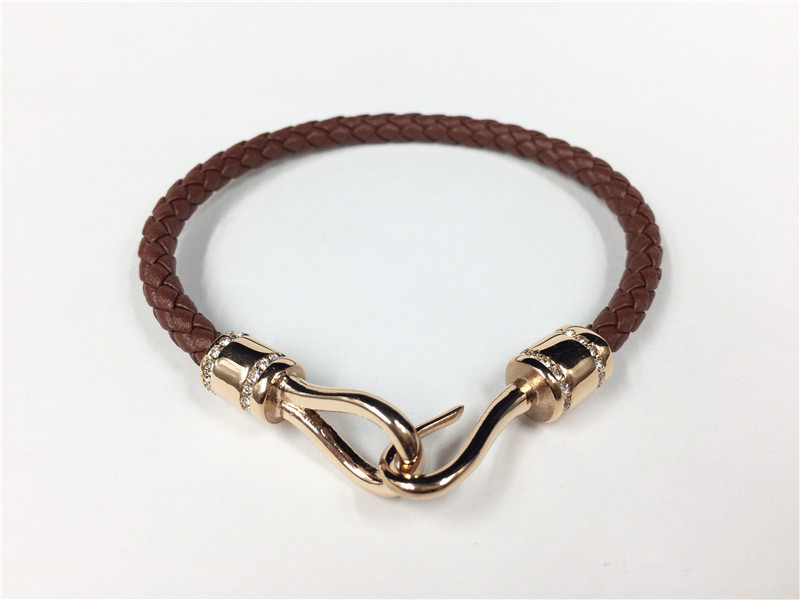 Fish Hook Buckle Leather Bracelet