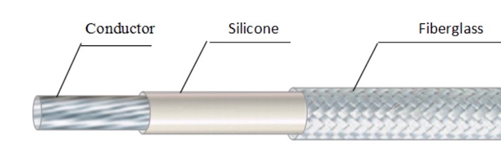 fiberglass braid silicone rubber wire