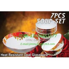 Opalescent Glass Seven-head Dinnerware Set