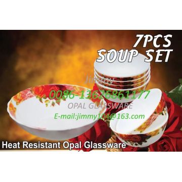 Opalescent Glass Seven-head Dinnerware Set