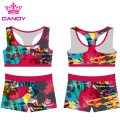 Impressão personalizada Sublimated Cheerleading Practice Wear