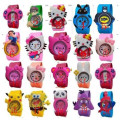 Yxl-351 Venta al por mayor Slap Watch Los niños más baratos Niños Ketty Panda Bird Libélula Moda Slap Strap Quartz Relojes