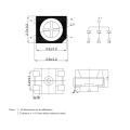 Pacote SMT RGB 3528 LED Preto para display