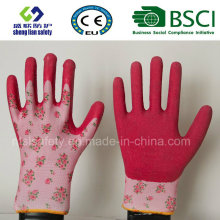 Guantes de trabajo de seguridad para jardín con látex