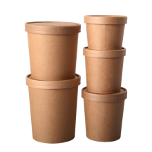 Paper cup single wall eco-friendly material disposable paper bucket for hot and cold drink takeaway food packaging paper cup