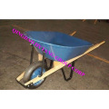 100L tray wooden handle wheelbarrow