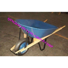 100L tray wooden handle wheelbarrow