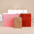 custom printed kraft paper gift bag with handle