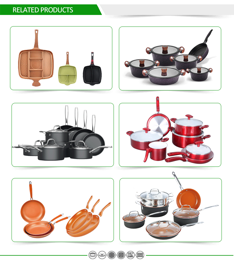 Pressed Stainless Steel Handle 10Pcs Cookware Set