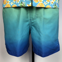 men gradient blue beach shorts