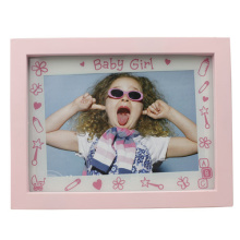 Cadre de Photo en plastique rose de 4x6inch de bébé pour fille