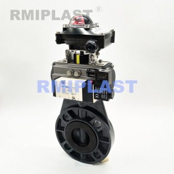 Plastic Pneumatic Butterfly Valve Double Acting