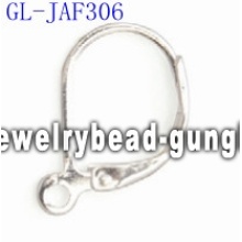 Silver plated lever back jewelry findings