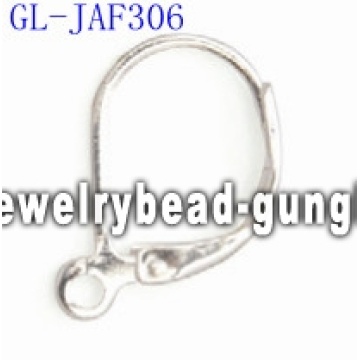 Silver plated lever back jewelry findings