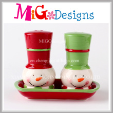 Christmas Gifts Salt and Pepper Shakers Set with Tray