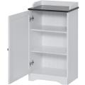 Contemporary White Corner Bathroom  Floor Storage Cabinet