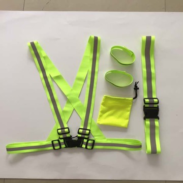 Polyester highlight reflective stripe safety belt