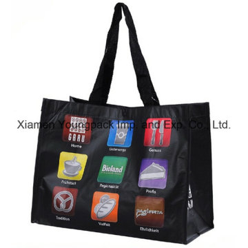 Custom Printed Large RPET Nwpp Laminated Shopper Tote Bag