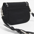 Rivet decorative black saddle bag