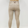 Beige Side Pocket Stretchy Ecestrian Broackes Mujeres