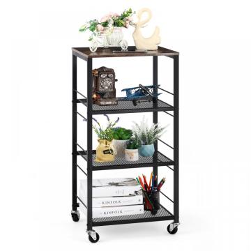 4 Tiers Kitchen Island Lagerwagen mit Rädern