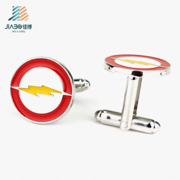 Factory Wholesale Products Alloy Paint Metal The Flash Man Cufflink