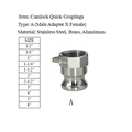 Camlock Quick Couplings Type A