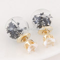 wholesale fashion jewelry korean vietnam glass bead wedding earrings