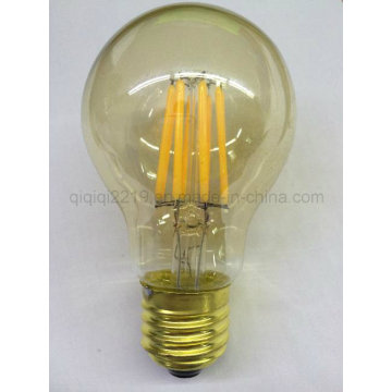 Gold Colored 5W A19 LED Filament Bulb with Transparent