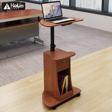 Mesa de escritorio ajustable para portátil con ruedas de pie