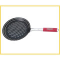 Black Iron Frying Strainer with Silicone Handle