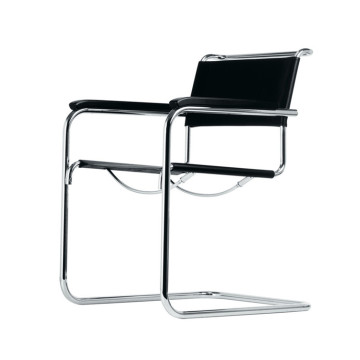 Mart Stam Fauteuil Cantilever en cuir Saddle S34