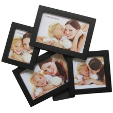 4 Opening Wall-Hanging Or On Desktop Plastic Multi-Aperture Frame