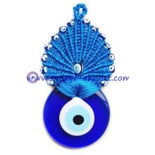 Evil Eye Blue Macrame Wall Hanging Amulet