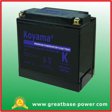 Golden Quality Motorcycle Battery 21ah 12V