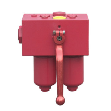 Lube oil duplex pressure filter housing