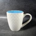 Embossed Porcelain Ceramic Coffee Mug Tea Cup