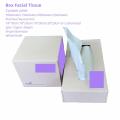 Caja rectangular blanca tejido facial personalizado