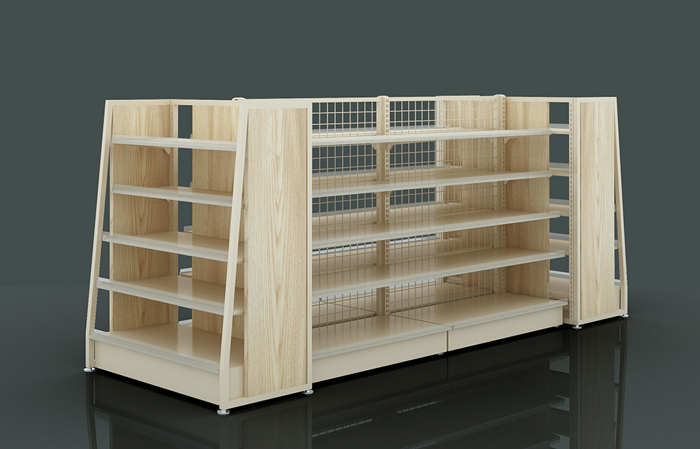 Steel And Wooden Shelf For Retail