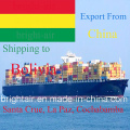 Service logistique Transport maritime Expéditeur de fret maritime depuis la Chine vers la Bolivie