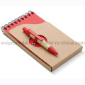 Popular Mini Pocket Spiral Notebook with Recycled Paper Pen (PNB082A)