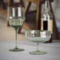 hand blown ripple wine glass champagne saucer