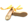 Glitter Yellow Kids Baby Rubber Sole Dress Shoes