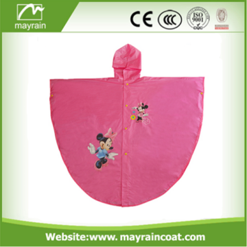 Waterproof Portable Kids PVC Hood Rain Poncho