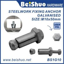 M10X18X50mm Galvanised Anchor Bolt for Steelwork