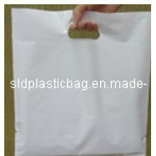 Белая хозяйственная сумка PE с ручкой для упаковки одежды